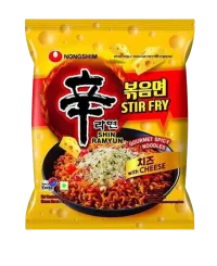 Nongshim cheese-flavored ramen noodles