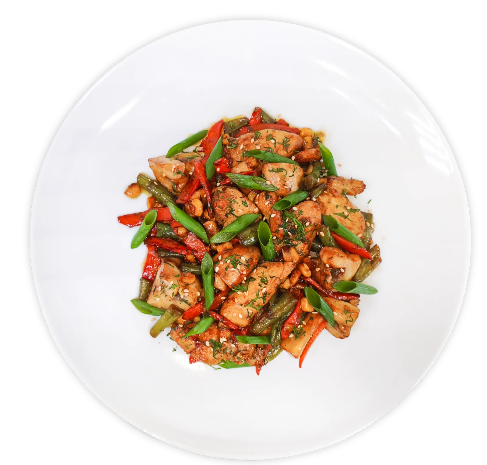 Chicken fillet with vegetables in sweet and sour sauce