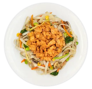 Лапша Болоньезе рисовая с куриным фаршем