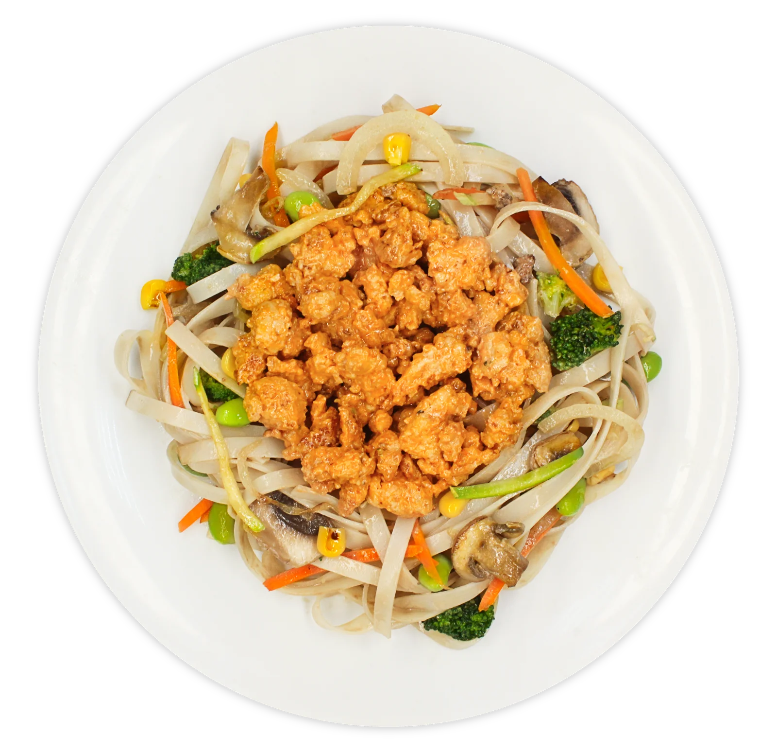 Rice bolognese noodles with minced chicken