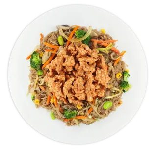 Bolognese glass noodles with minced chicken