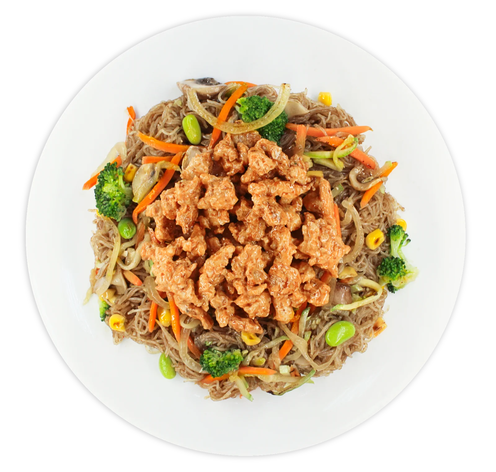 Bolognese glass noodles with minced chicken