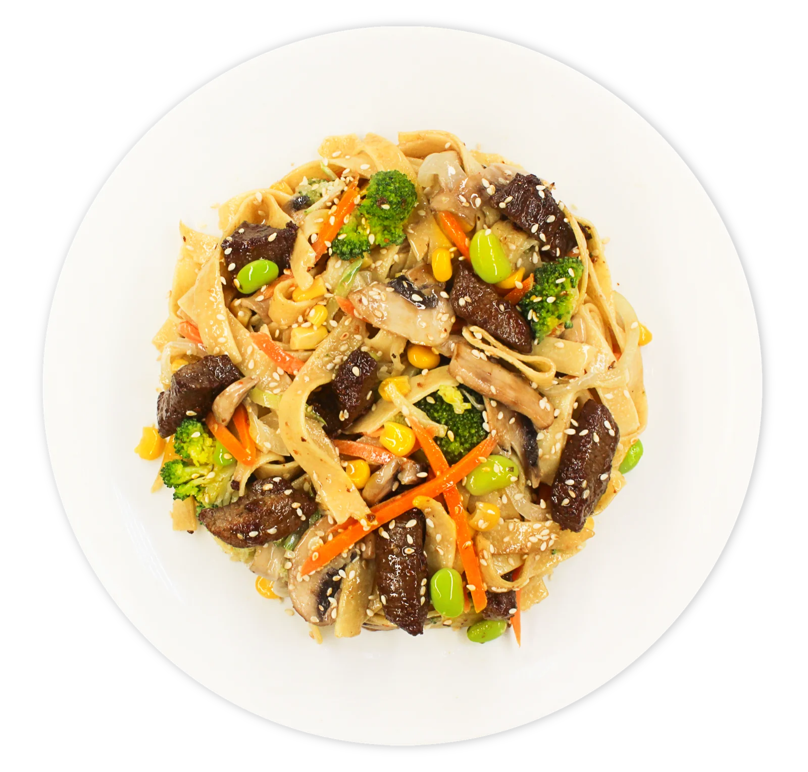 Egg noodles with beef