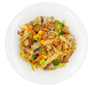 Egg noodles with chicken