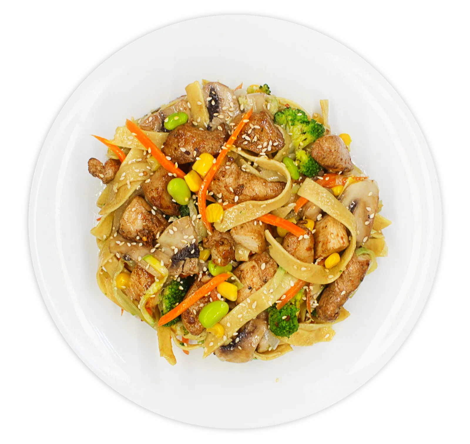 Egg noodles with chicken