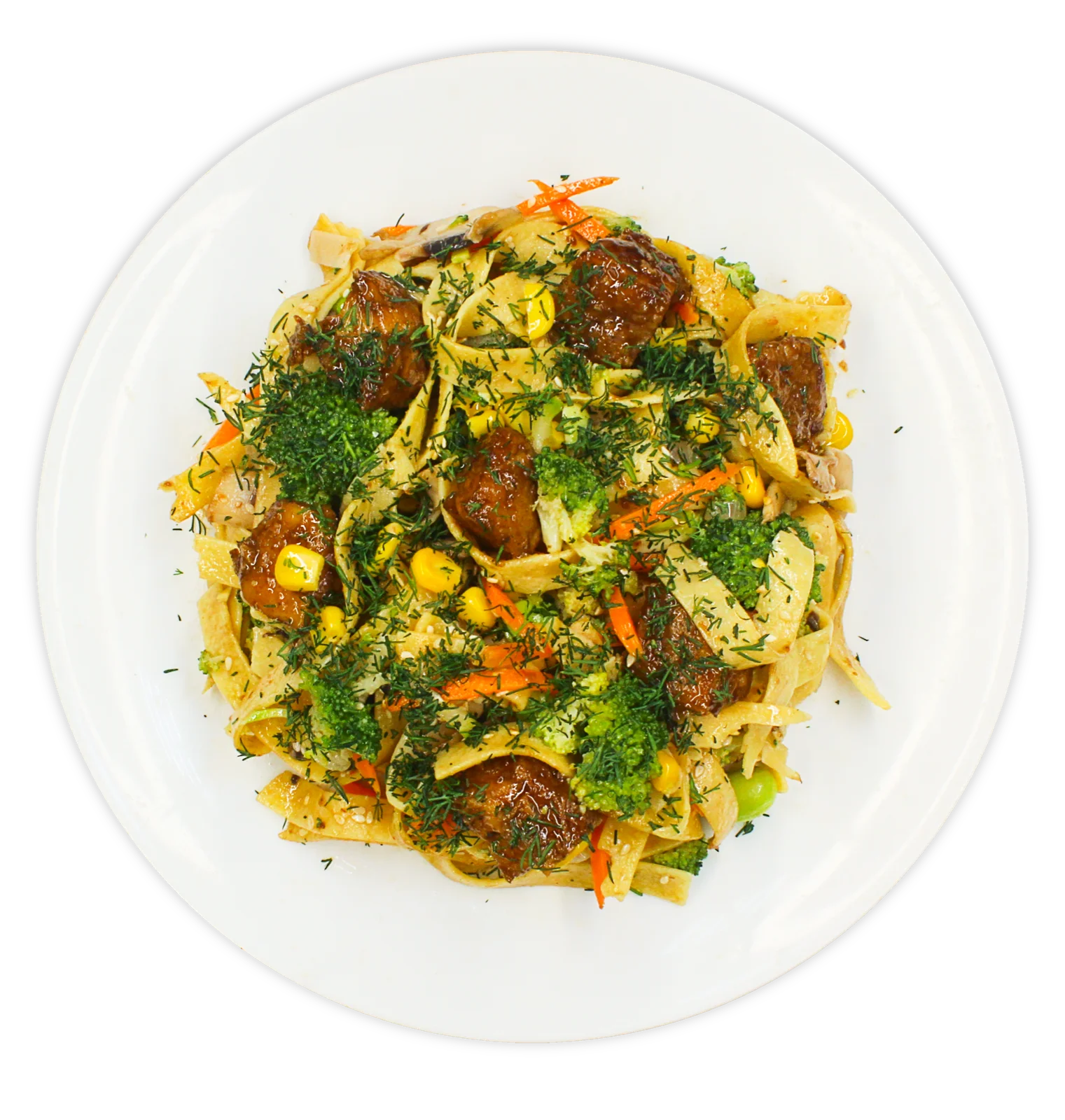 Egg noodles with pork