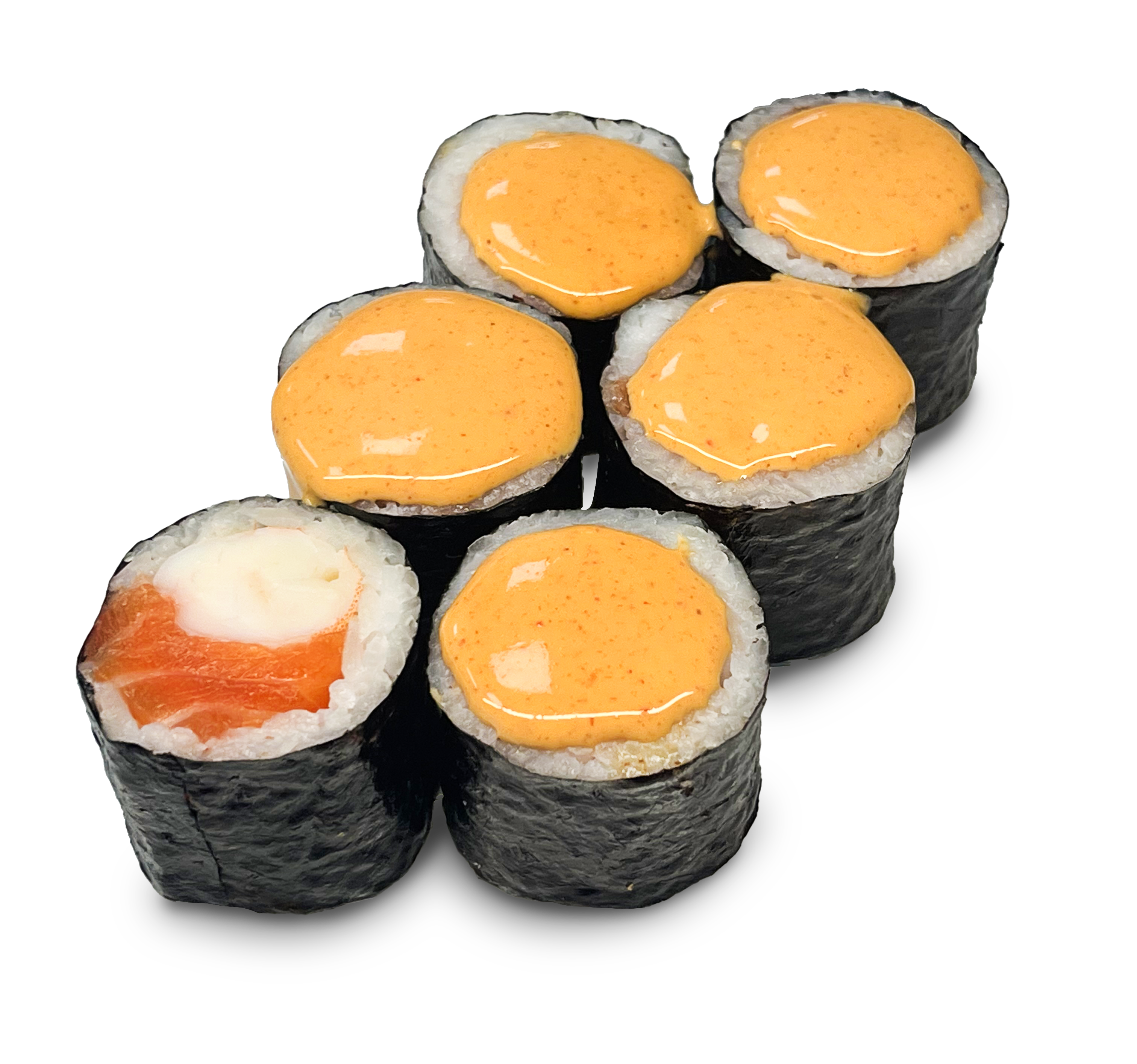 Маки с лососем и креветкой