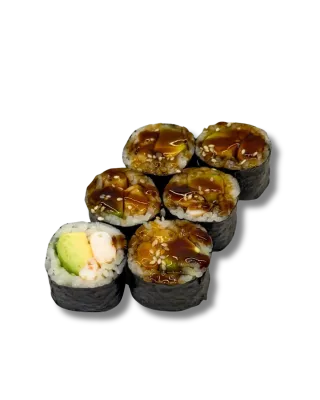 Маки с креветкой и авокадо