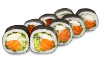 Summer roll with salmon belly
