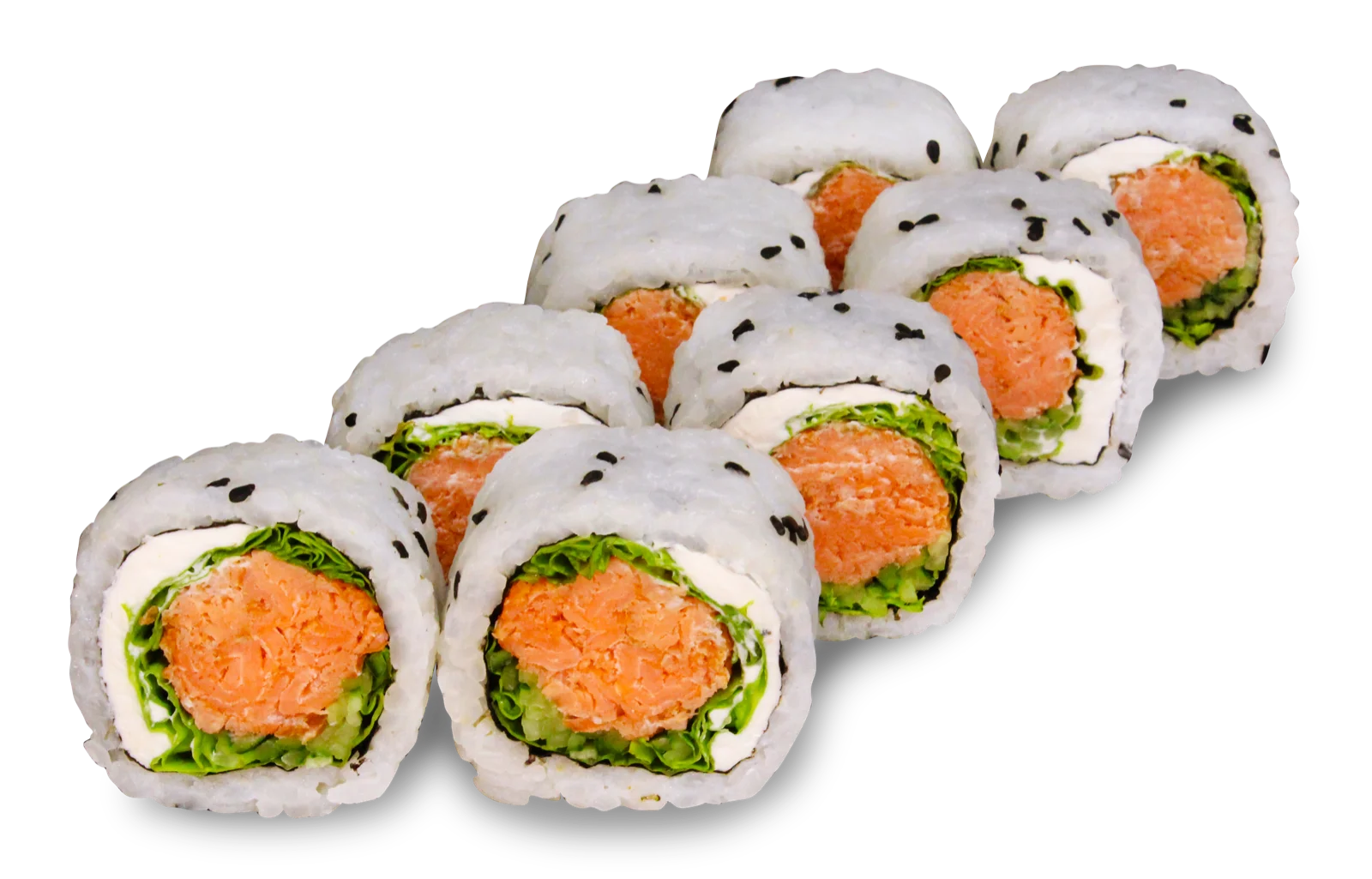 California with grilled salmon