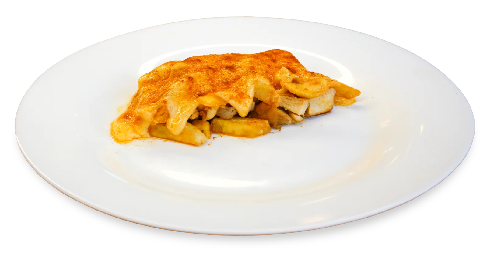 Baked potatoes with chicken