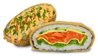 Sushi burger Namuro with salmon