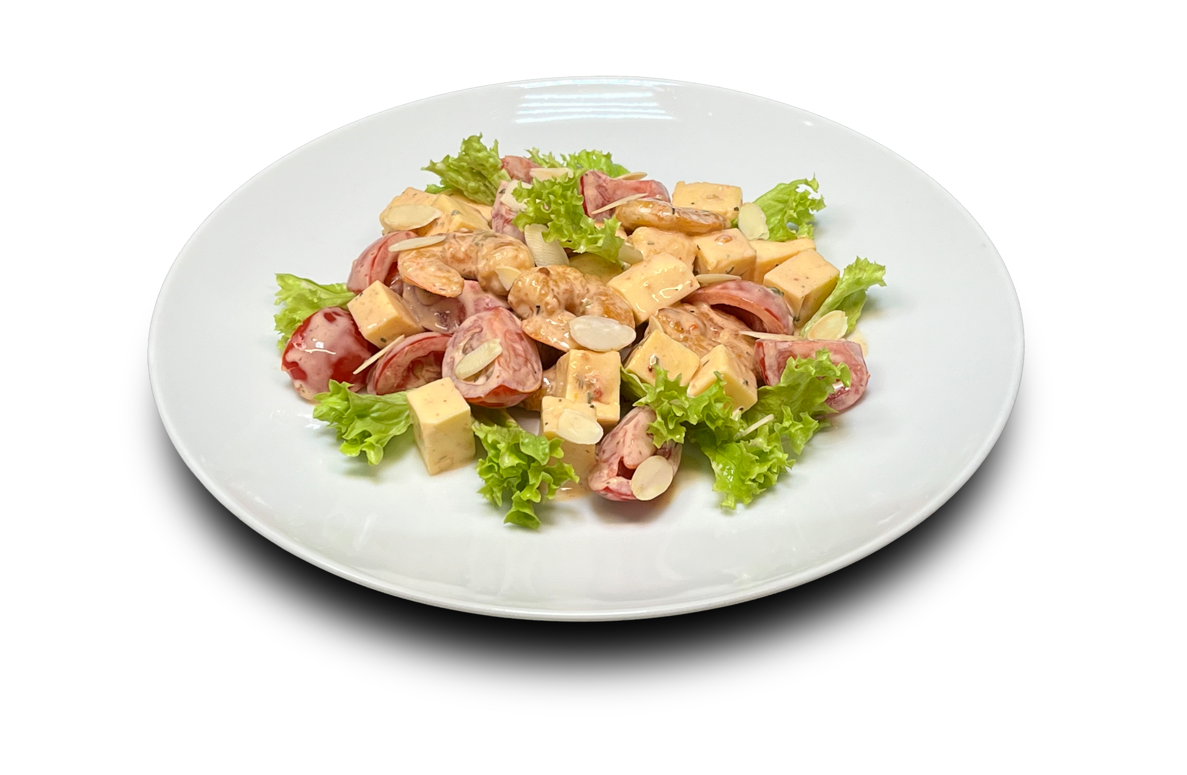 Салат с креветкой и сыром