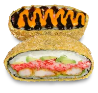 Sushi burger Namuro with shrimp