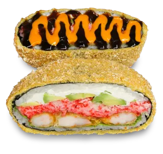 Sushi burger Namuro with shrimp
