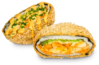 Sushi burger Namuro with chicken fillet