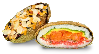 Sushi burger Namuro with salmon